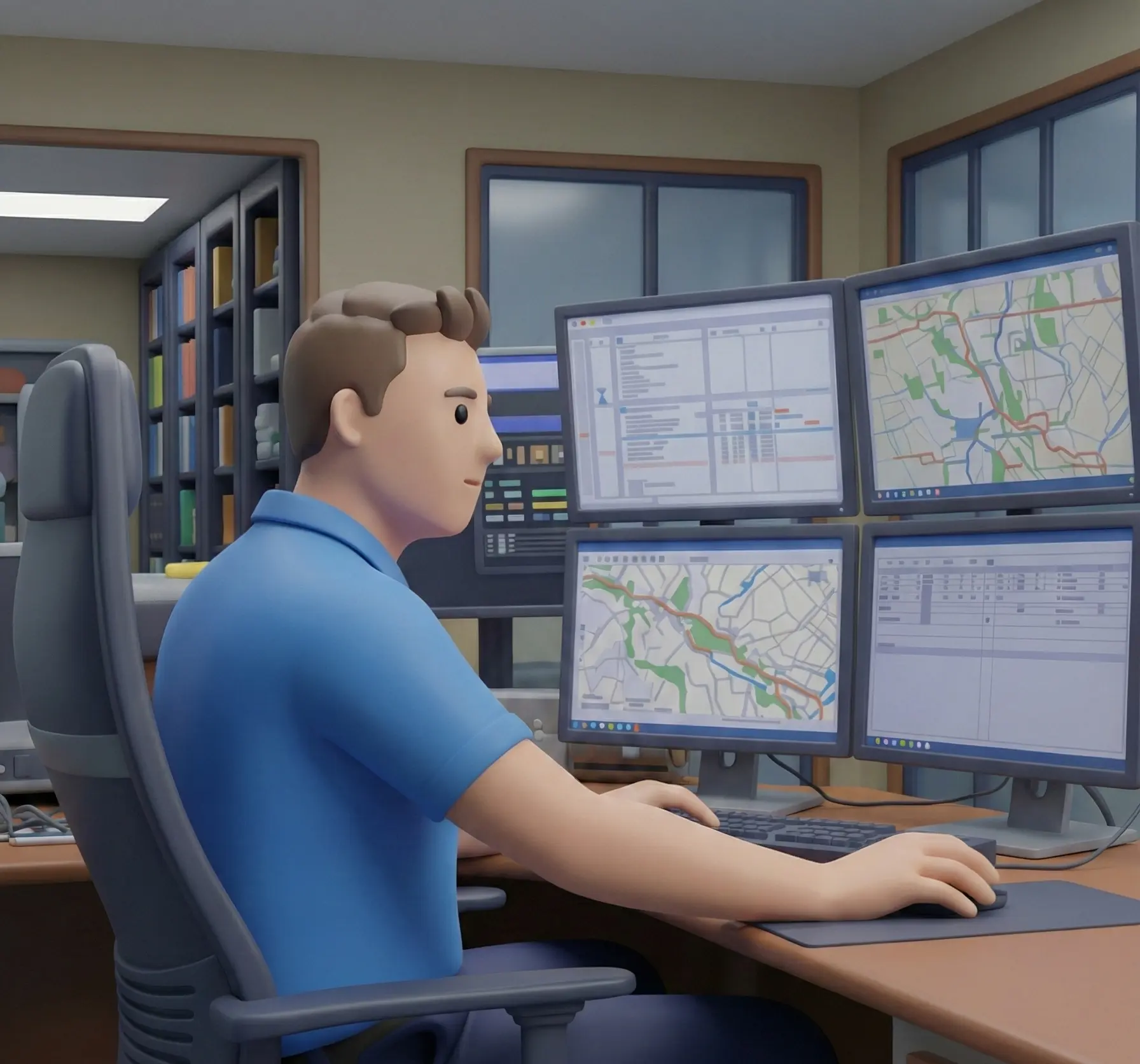 Owner operator speaking with dispatcher