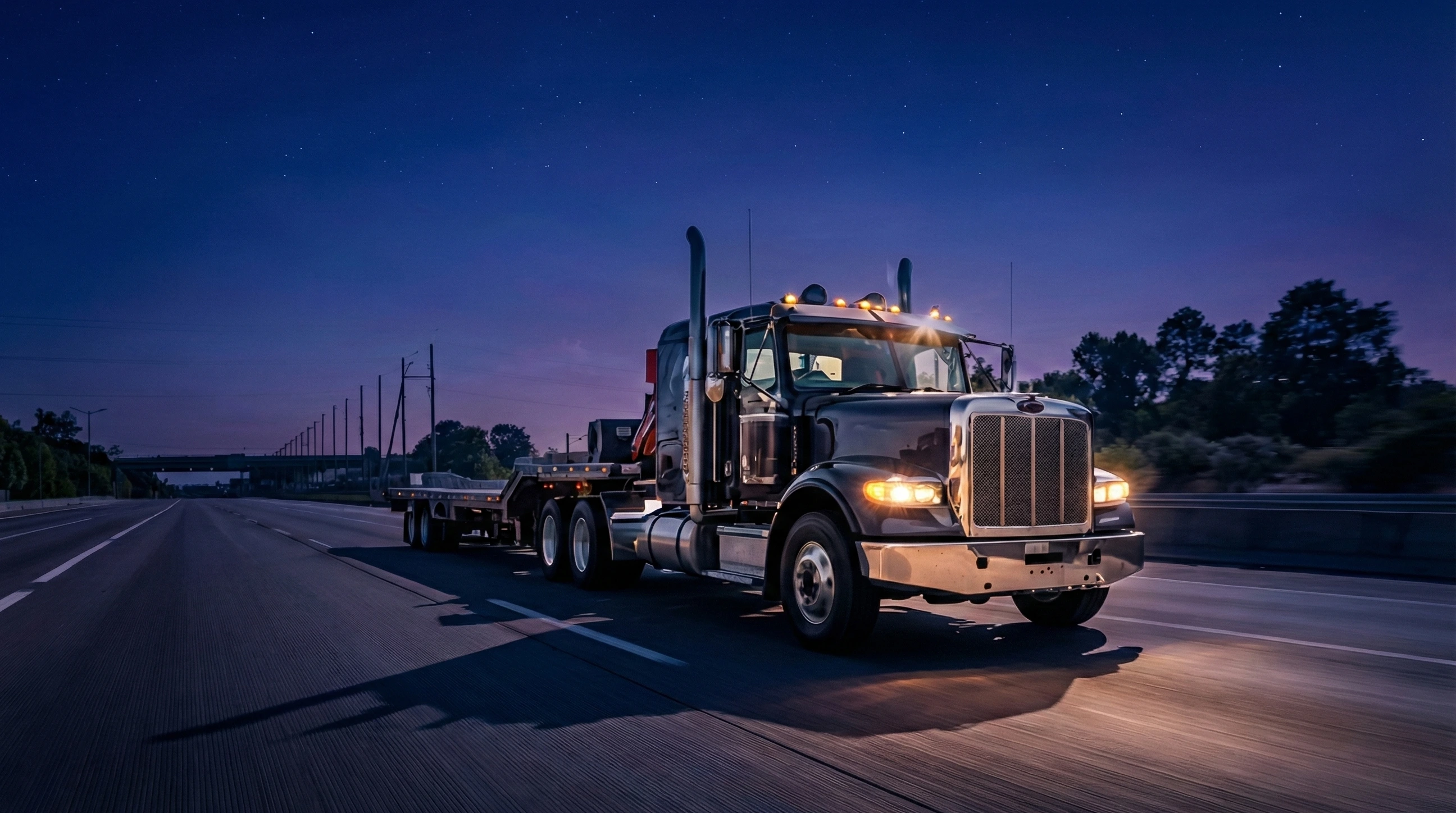 Step deck carrying tall freight